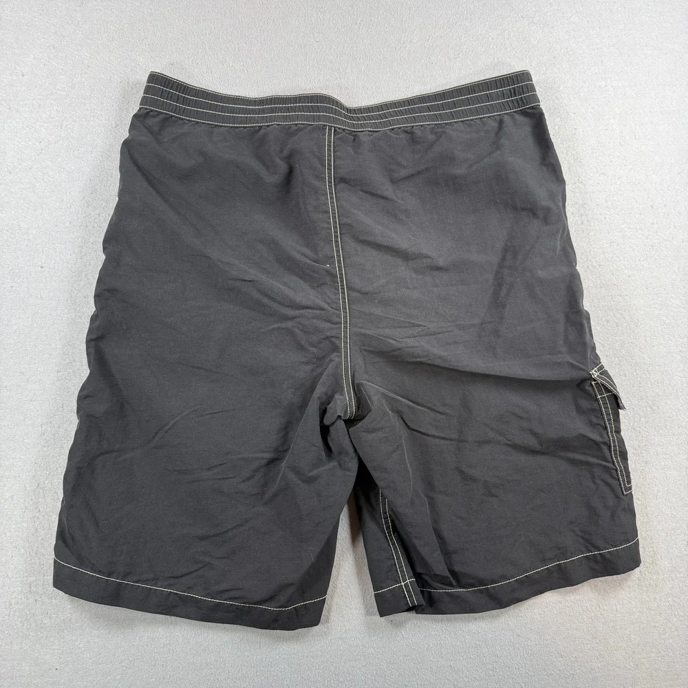 Polo Ralph Lauren Board Shorts Mens 34 Black Cargo Pocket Swim Trunks Beach Surf